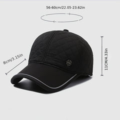 Men's Winter Baseball Cap With Earflaps Warm Hat