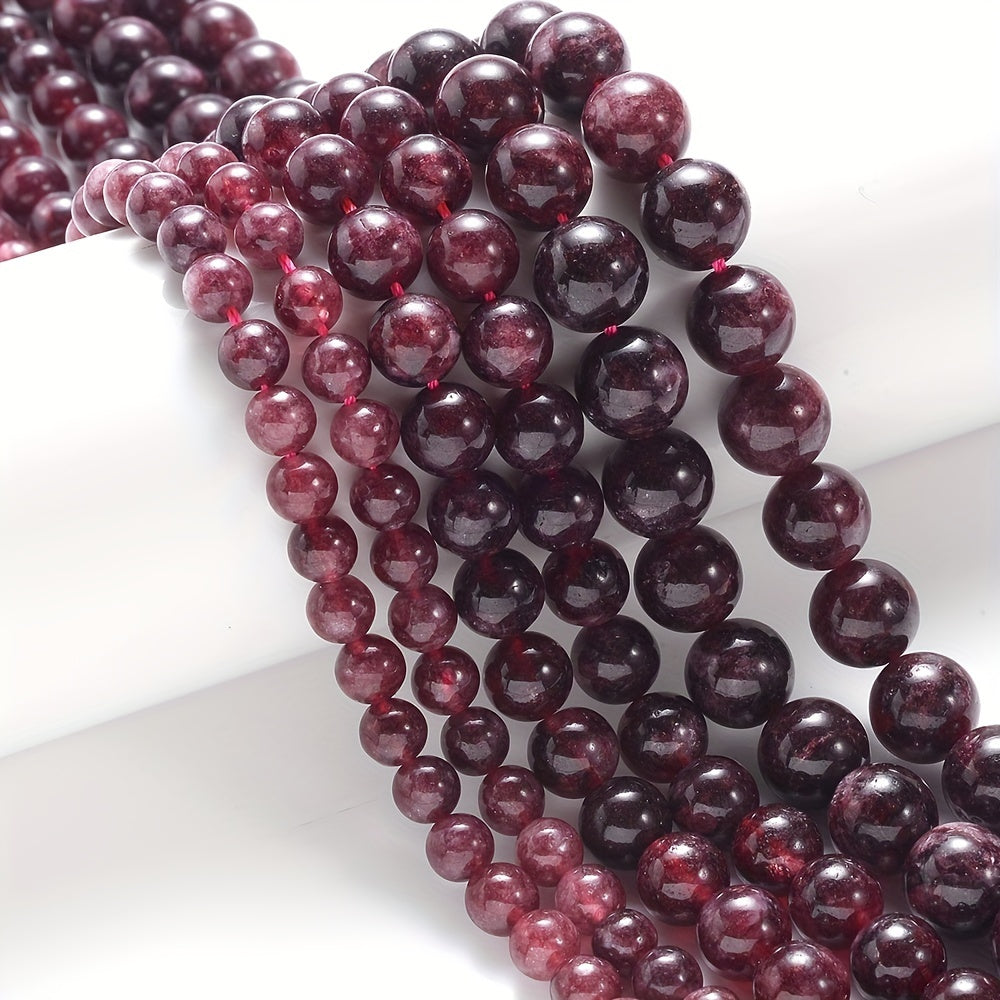 Red Garnet Stone Beads Round Spacer Bead for DIY Jewelry 6 8 10mm