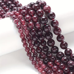 Red Garnet Stone Beads Round Spacer Bead for DIY Jewelry 6 8 10mm