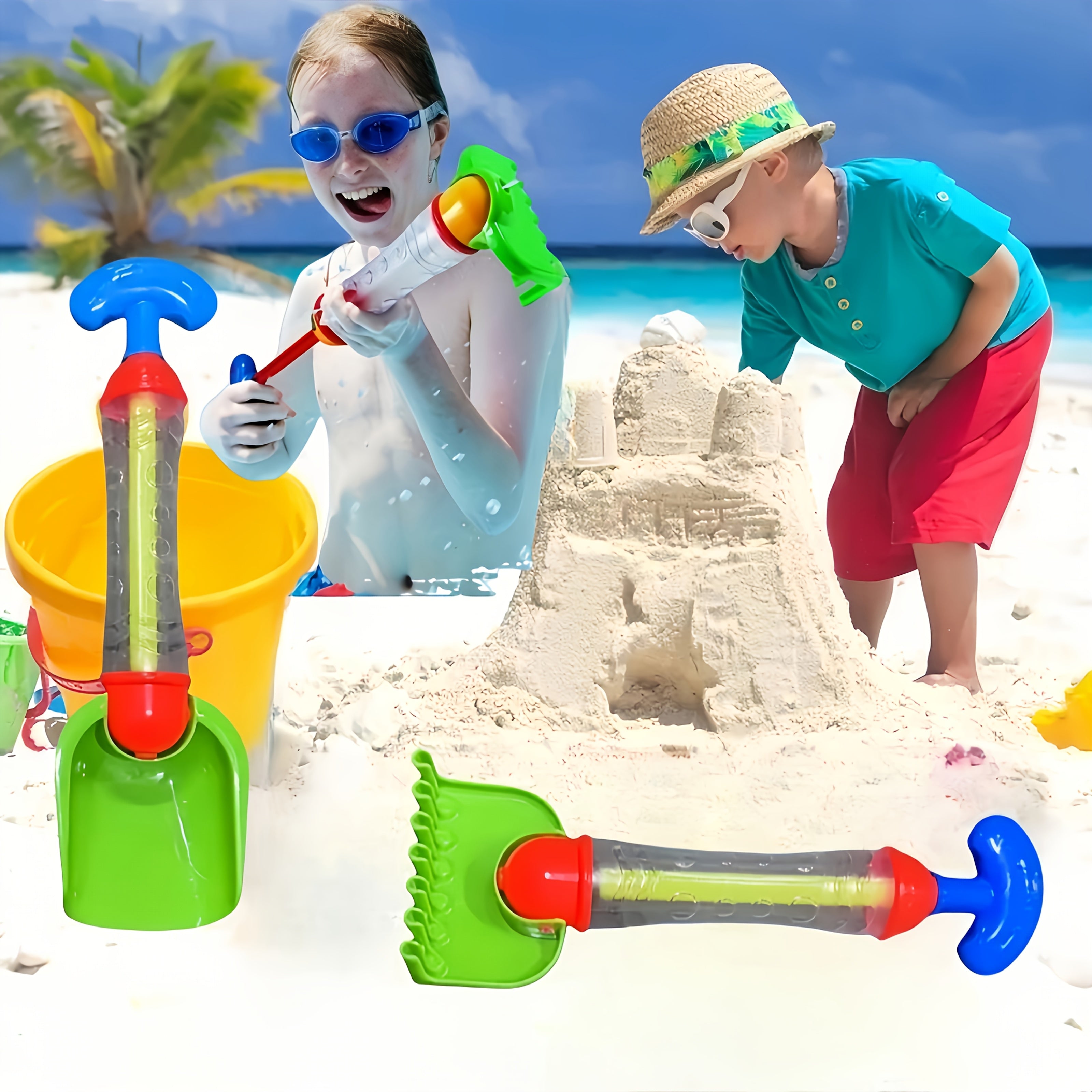 2 in 1 Shovel Water Gun for Beach Fun Durable Plastic Sand and Water Play Tool