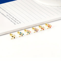6 Pairs Dragonfly Stud Earrings for Girls