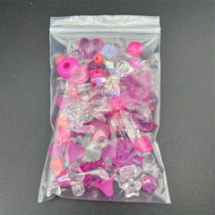 50g Transparent Solid Mixed Beads Bulk DIY Bracelet Necklace Material