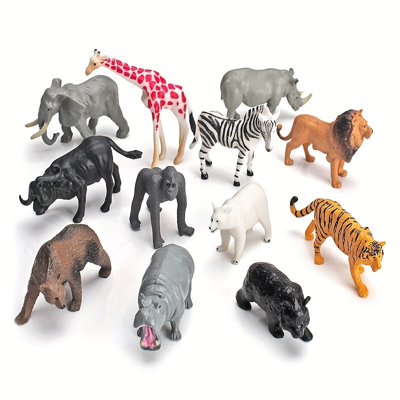 Wildlife Model Set Tiger Lion Brown Bear Models Desktop Ornaments