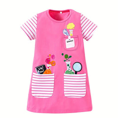 Baby Girls Cartoon Print Dress Clothes