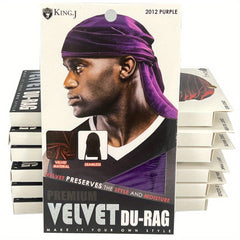 Velvet Durag For Waves Long Tie Waves Cap Men Durag Soft Smooth Breathable