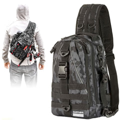 Ghosthorn Fishing Backpack with Rod Holder Tackle Sling Bag for Men