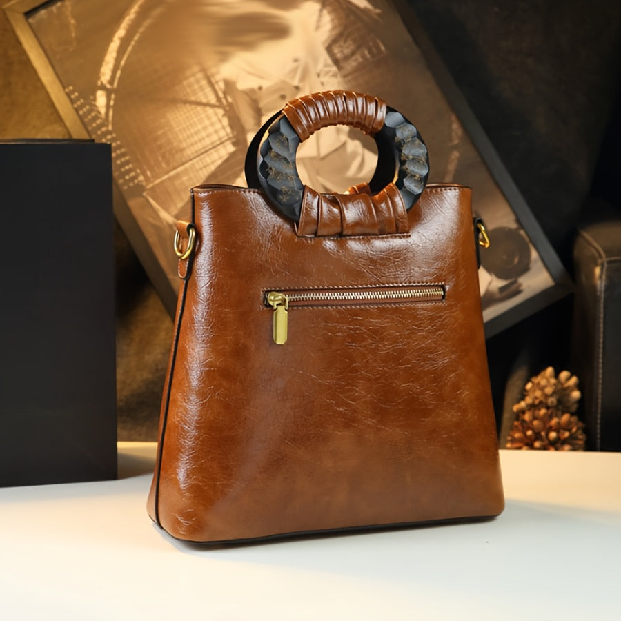 Vintage Ethnic Style Shoulder Crossbody Bag Soft National Style
