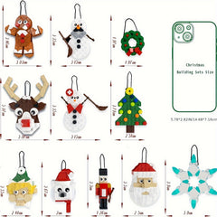 Christmas Ornaments Building Kit 11 in 1 Stocking Stuffers Decor Toys C
