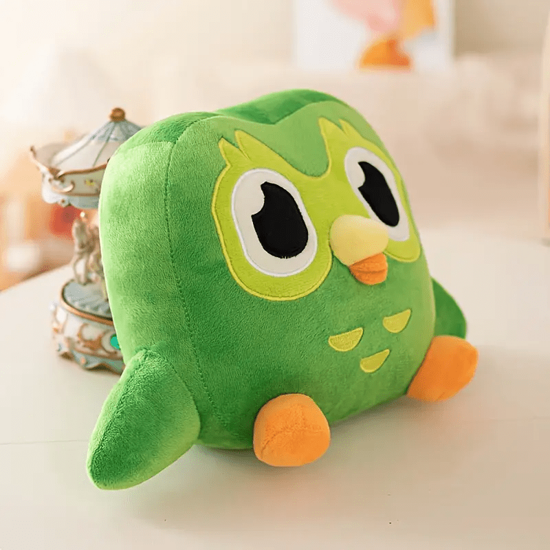 Green Owl Plush Toy Adorable Bird Plush Animal