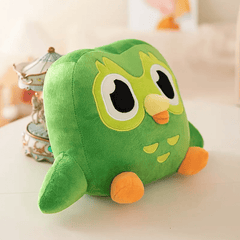 Green Owl Plush Toy Adorable Bird Plush Animal