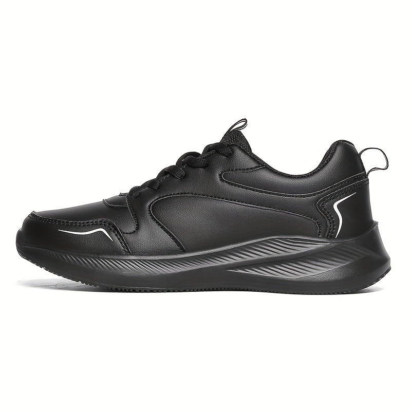 Women's Solid Platform Sneakers Lace Up Outdoor Shoes