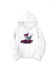 Witch Pattern Hoodie for Girls Halloween Party Sweatshirt Top For Kids
