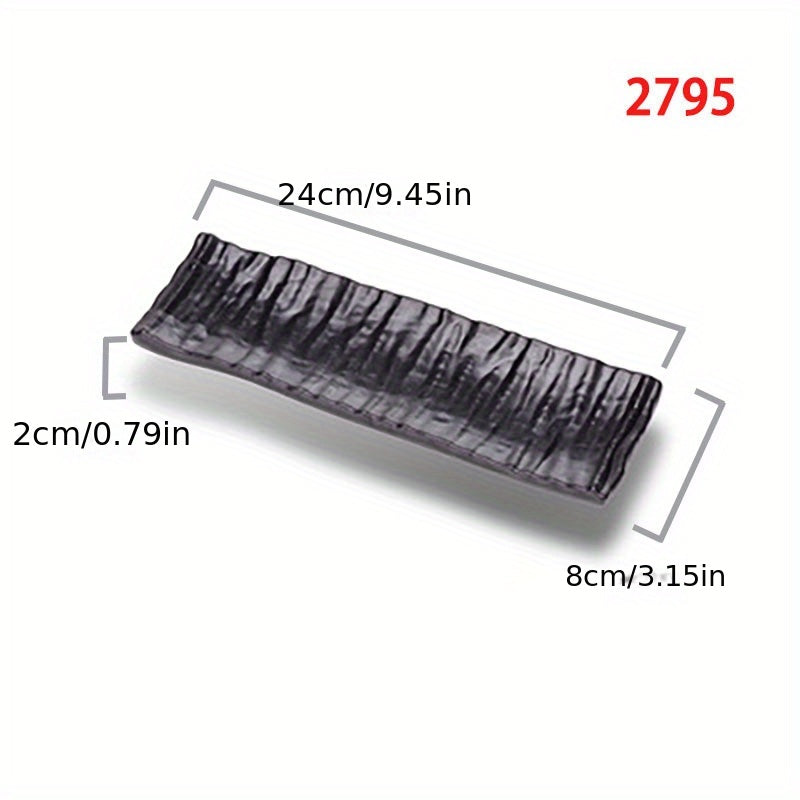 Melamine Sushi Plate Frosted Rectangular Tableware