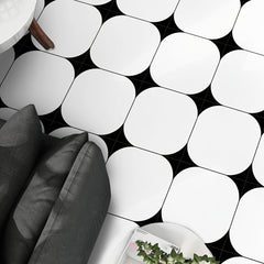 12pcs Waterproof Tile Stickers Non-slip Self-adhesive Kitchen Bathroom Decor