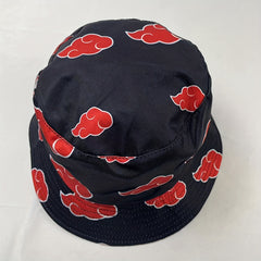 Red Cloud Print Bucket Hat Hip Hop Unisex Lightweight Sunscreen