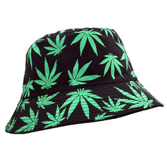 Maple Leaf Print Fisherman's Hat Sun Visor Large Eaves Hat