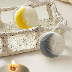 Moon Sun Face Candle Silicone Mold DIY Soap Craft Supplies