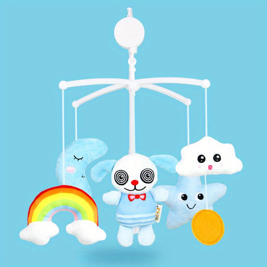 Baby Arrival Bed Bell Toy Animal Style with 360u00b0 Rotating Music Box