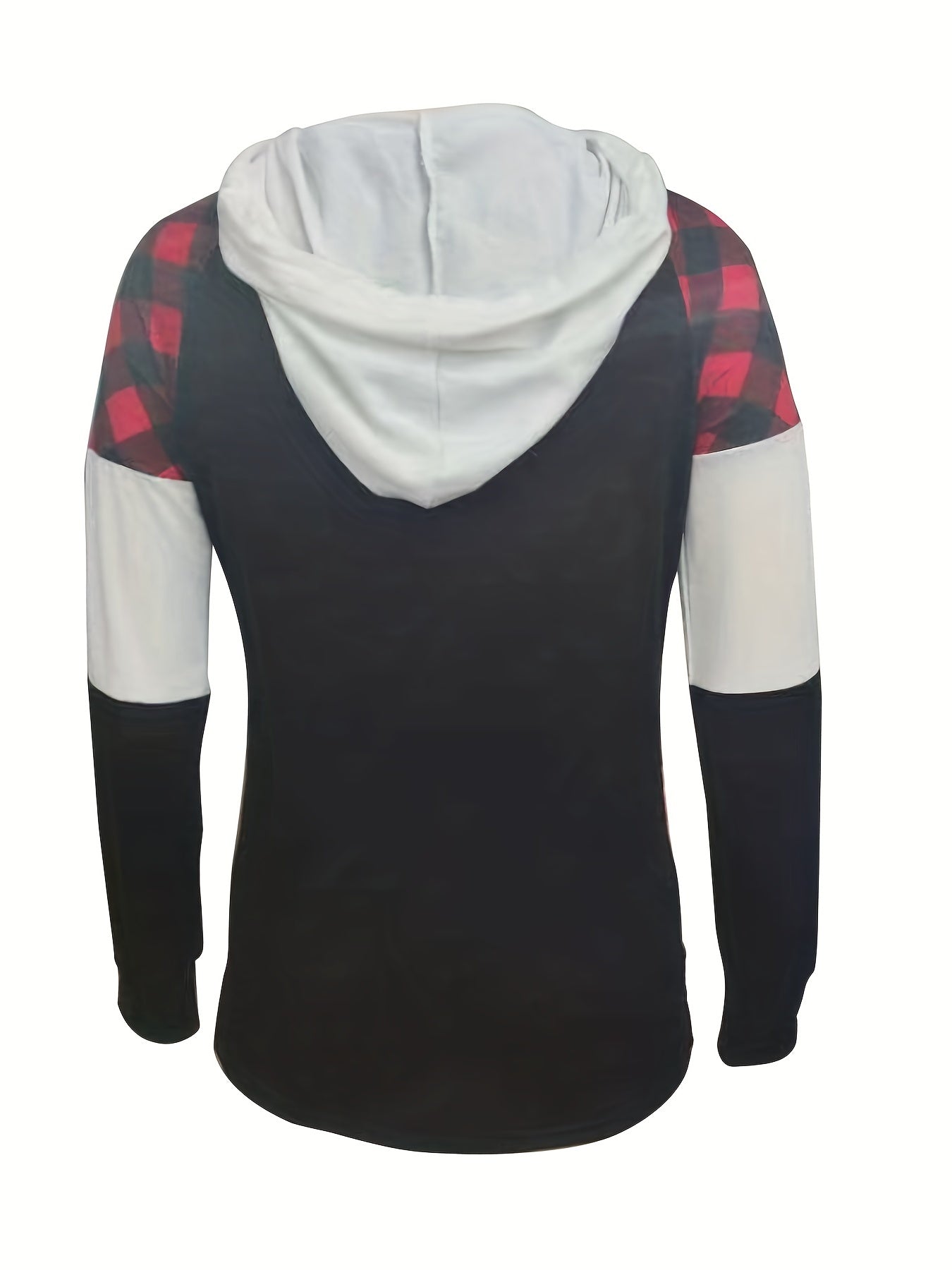 Block Kangaroo Pocket Hoodie Casual Long Sleeve Drawstring Hoodies Sweatshirt