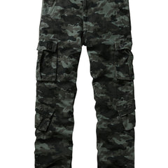 Camouflage Drawstring Cargo Pants Men's Joggers Outdoor