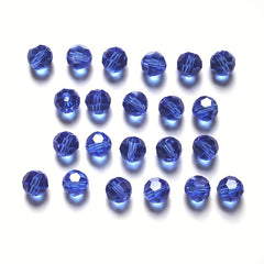 50pcs 8 6mm 32side Faceted Crystal Glass Beads Colorful Spacer Beads DIY Jewelry