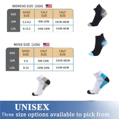 7 Pairs Compression Ankle Socks for Running and Cycling