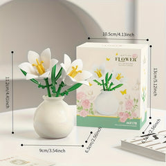 Eternal Flower Pot with Block Flowers DIY Green Plant Bouquet