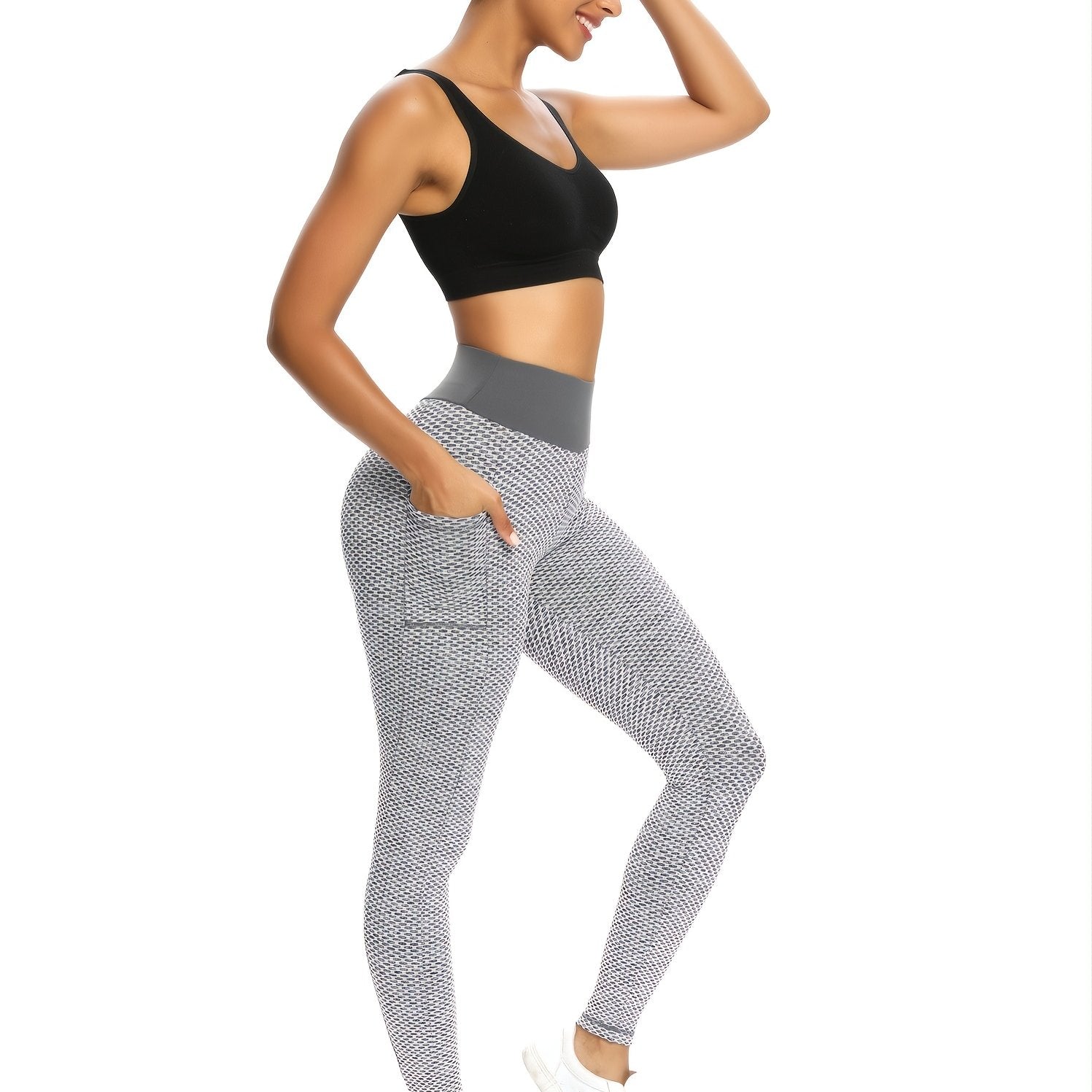 Honeycomb Sports Fitness Yoga Pants High Waist Leggings
