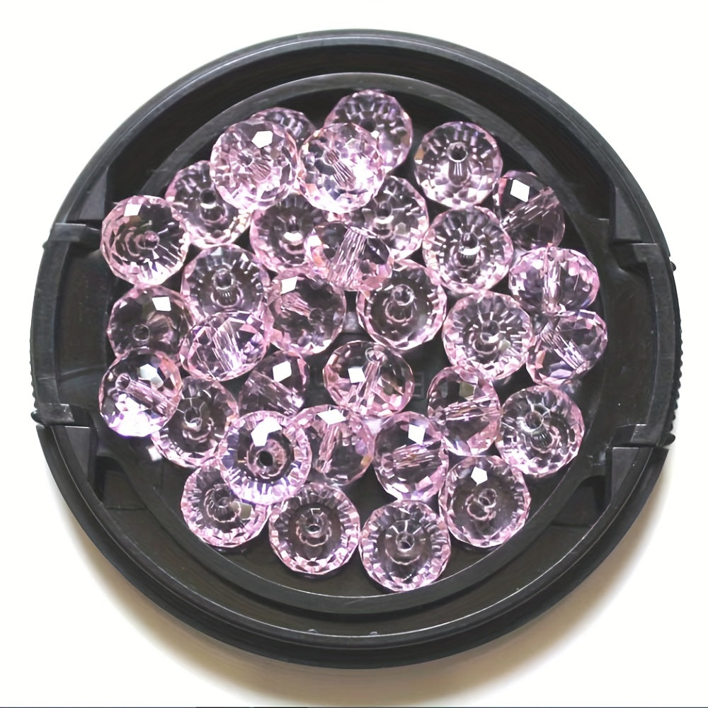 100pcs 6mm Crystal Glass Flat Beads for Jewelry Making