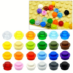 250pcs Building Blocks Plate Round 1x1 Dot DIY Bricks Toy