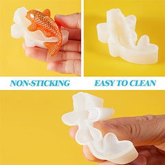 3 Koi Fish Silicone Molds Goldfish DIY Pendant Epoxy Molds
