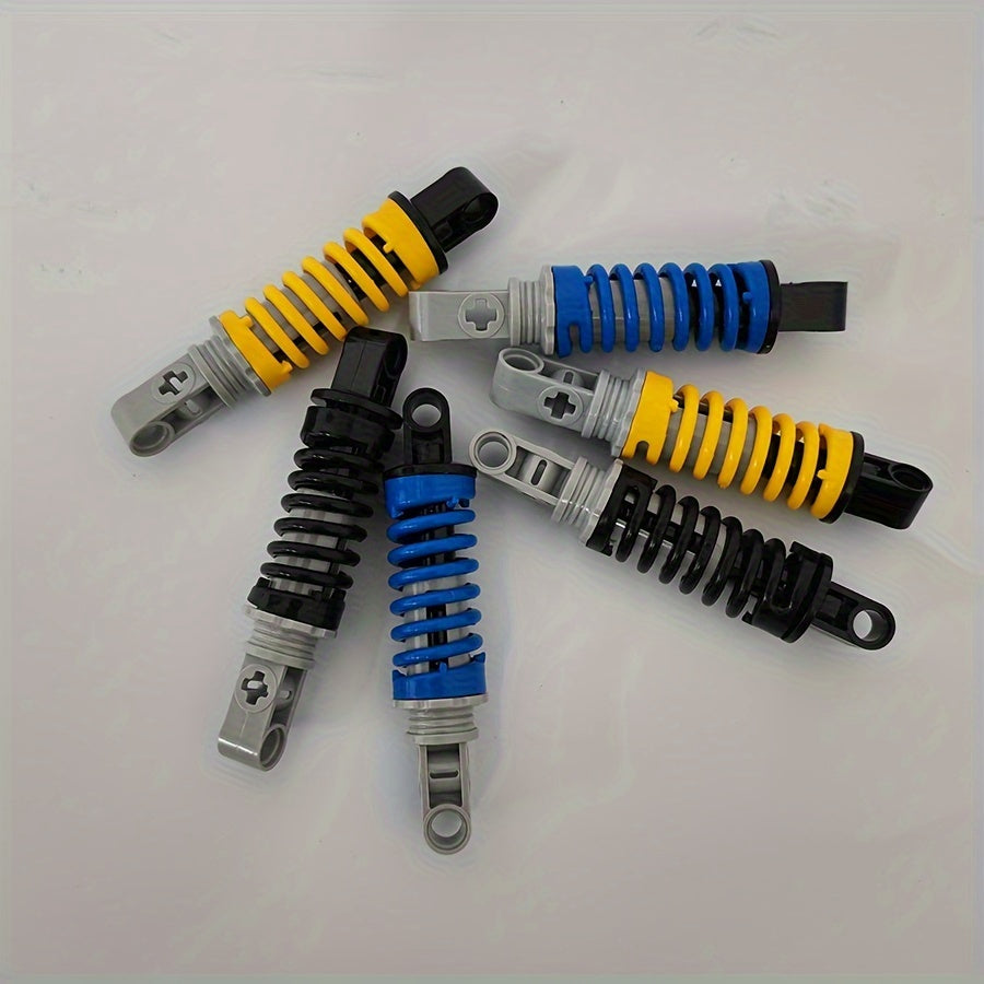 2pcs Motorcycle Shock Absorber Springs with Yellow Accents