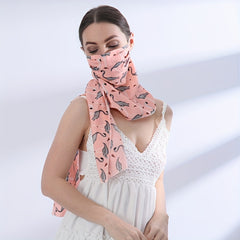 Animal Print Pink Scarf Women Casual Face Mask Dustproof Cover