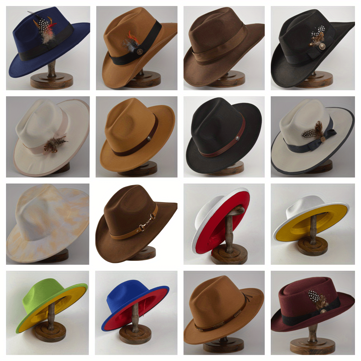 Mystery Surprise Blind Box Wool Fedora Large Brim Hat For Men
