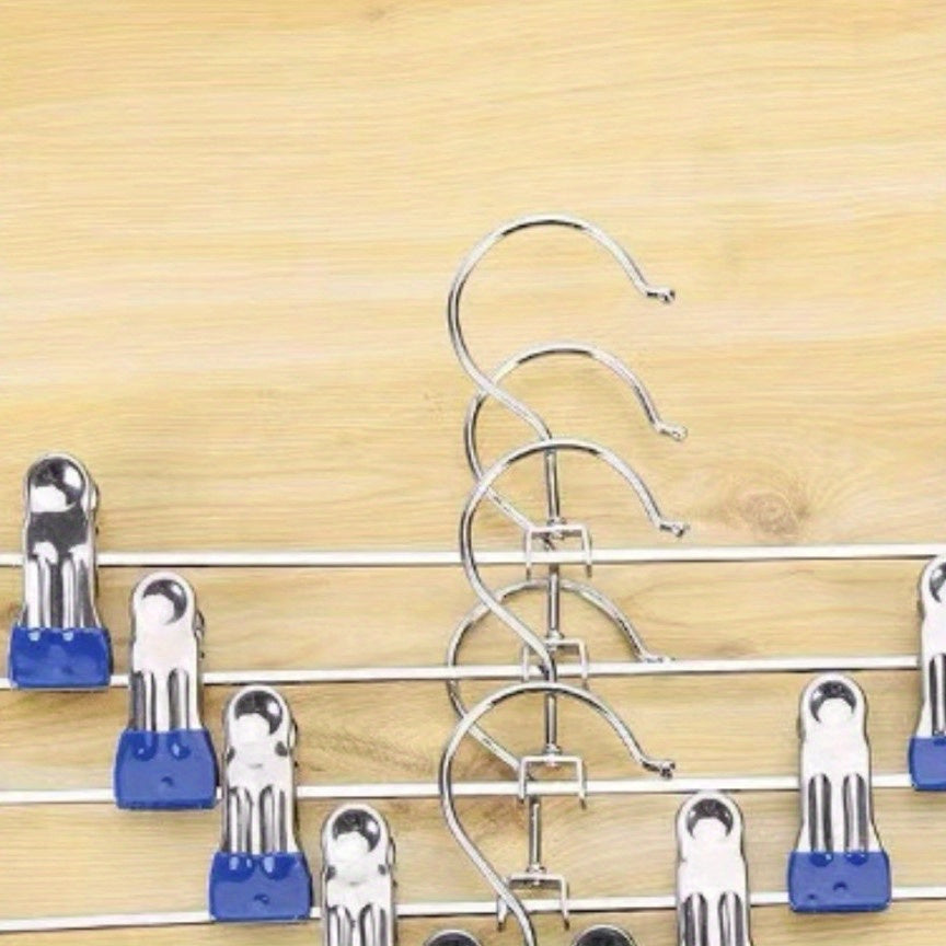 20/30pc Non-slip Pants Hanger Storage Rack with Adjustable Clip