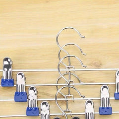 20/30pc Non-slip Pants Hanger Storage Rack with Adjustable Clip