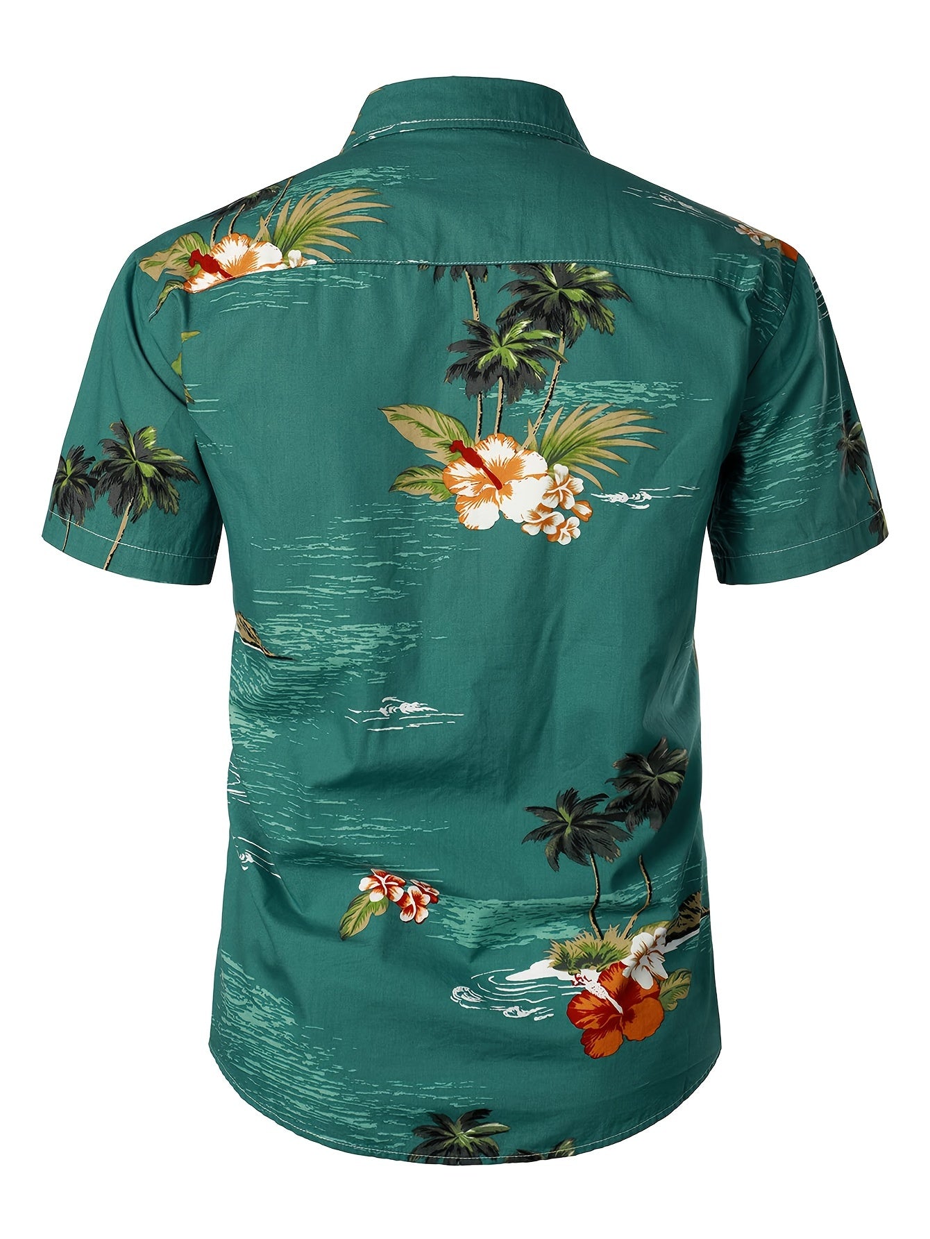 Men's Coconut Palm Print Button Up Shirt