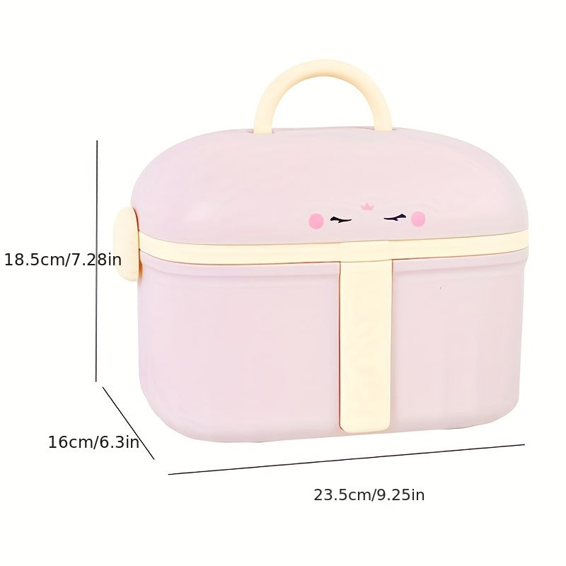 Cartoon Medical Box with Lid, Handheld Storage for Jewelry and Hair Accessories