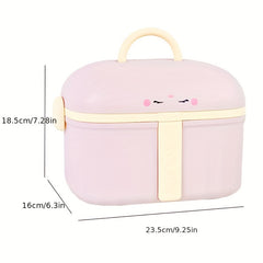 Cartoon Medical Box with Lid, Handheld Storage for Jewelry and Hair Accessories