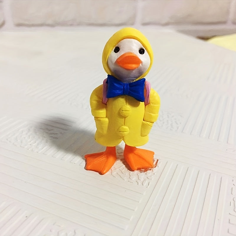 4pcs Mini Resin Ducks Statue Figurines for Garden Decor