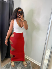 Maxi Skinny Skirt Solid High Waist for Party & Club Women