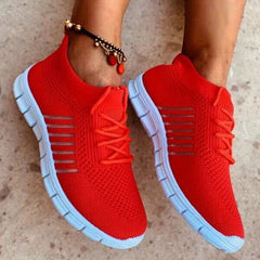 Women's Mesh Sneakers Lace Up Tennis Shoes Comfy Non Slip Walking Shoes
