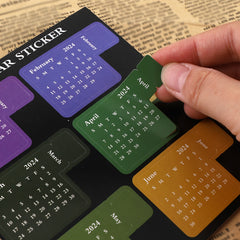 2pcs Annual Planner Sticker English Schedule Self-adhesive Notepad