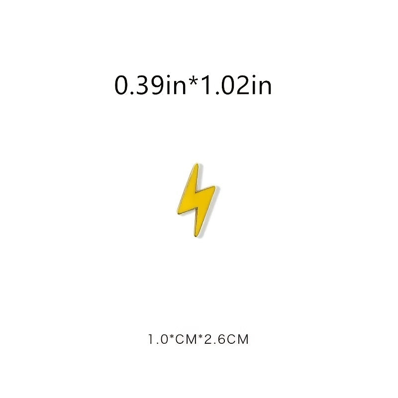Sparkling Lightning Brooch for Kids Clothing Accessory