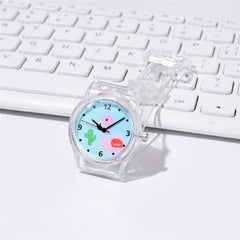 Kids Transparent Flamingo Cartoon Watch