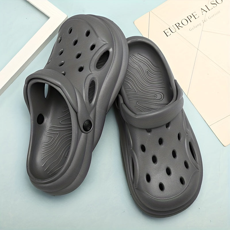 Men's Lightweight Comfy Clogs Hollow Out Non Slip Garden Shoes