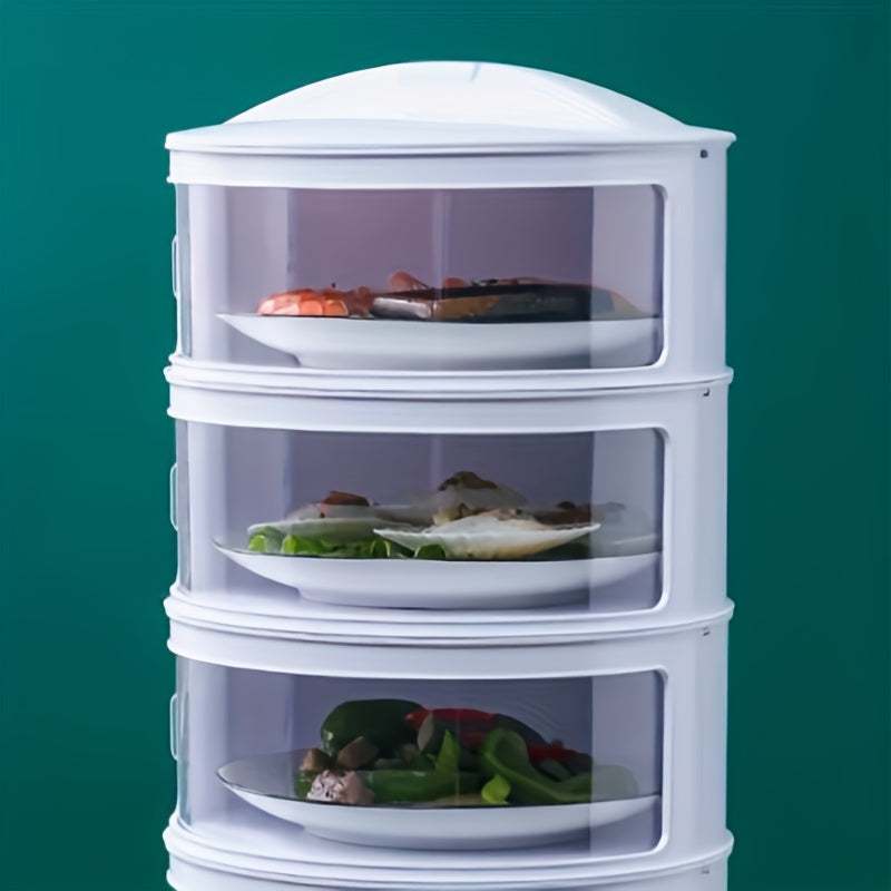 3 Layer Food Insulation Container with 1 Lid, 3 Plates, Saucer Covers
