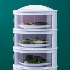 3 Layer Food Insulation Container with 1 Lid, 3 Plates, Saucer Covers