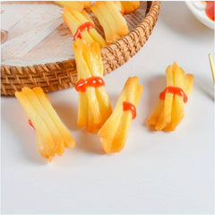 Tomato Sauce French Fries Earrings DIY Accessories Food Display Models