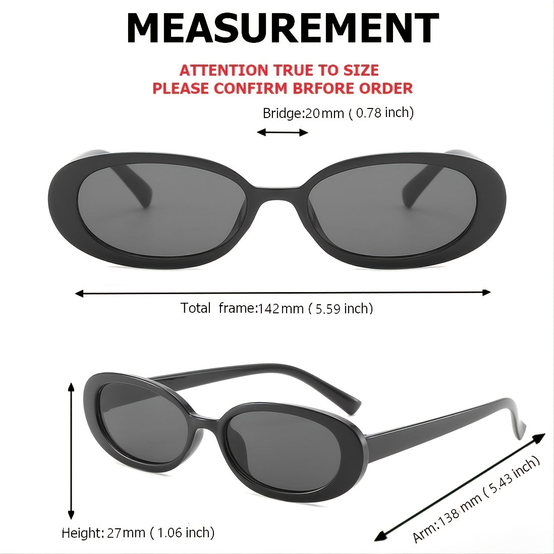 ENSARJOE Oval Sunglasses Vintage Candy Lens 100 UV Protection